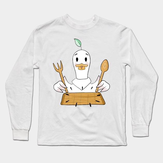 Doo Doo duck food lover Long Sleeve T-Shirt by Eleam Junie